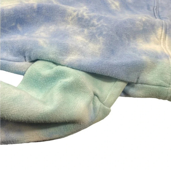 Victoria Secret PINK Blue Tie  Dye Oversized Hoodie Size Small - Picture 7 of 8